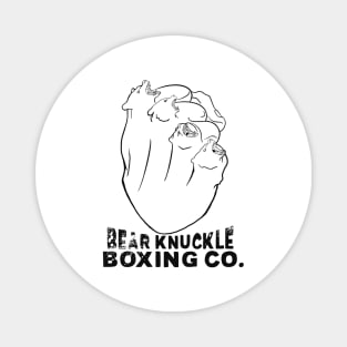 Bear Knuckle Boxing Co. (black design on light colors) Magnet